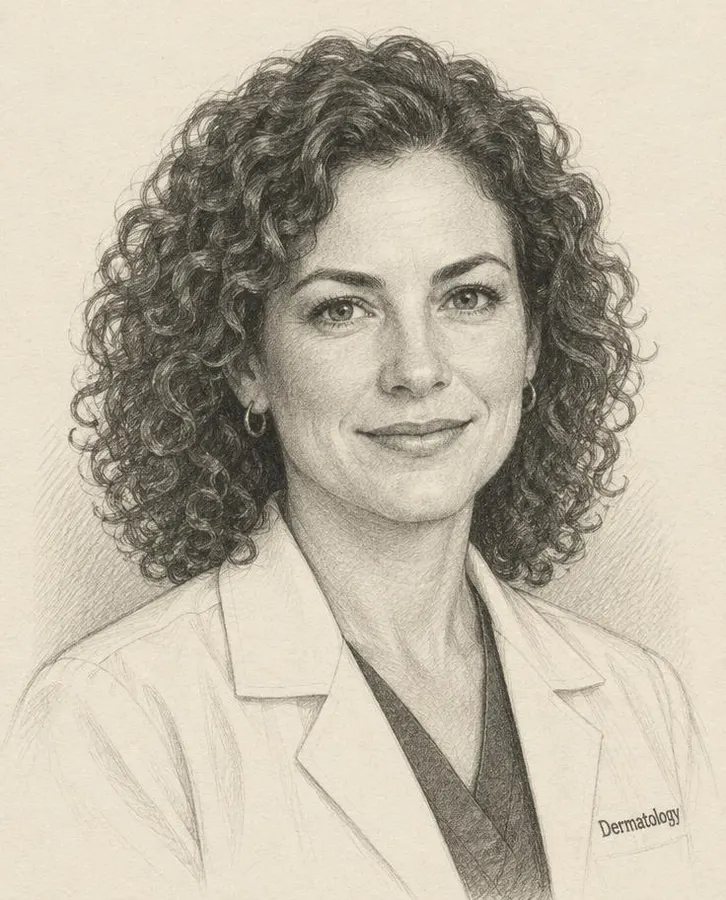 Pencil sketch of Dr. Clara Vidal